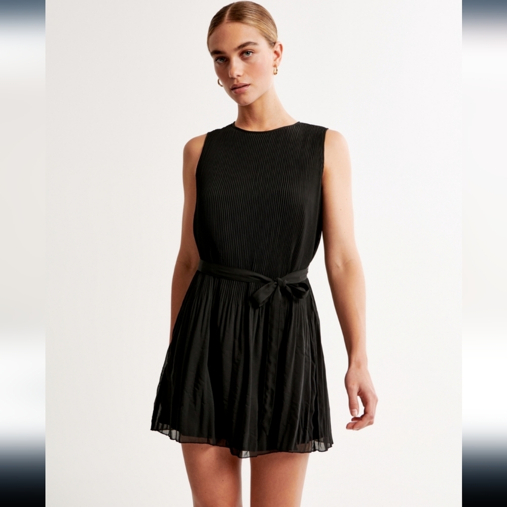 High Neck Pliusse Mini Dress